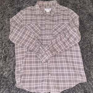 Haband Casual Joe Men's Vintage Plaid Western Pearl Snap Flannel Shirt